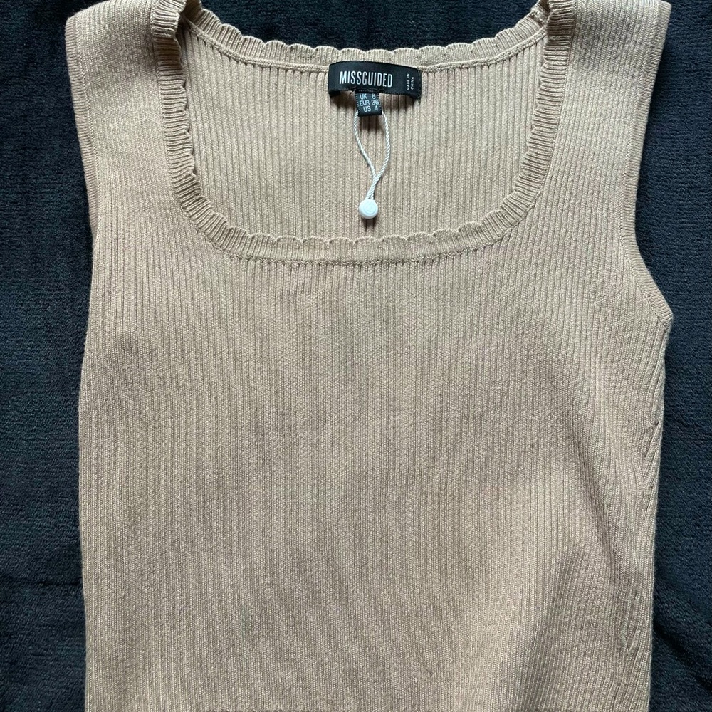 Missguided Tan Tank Top